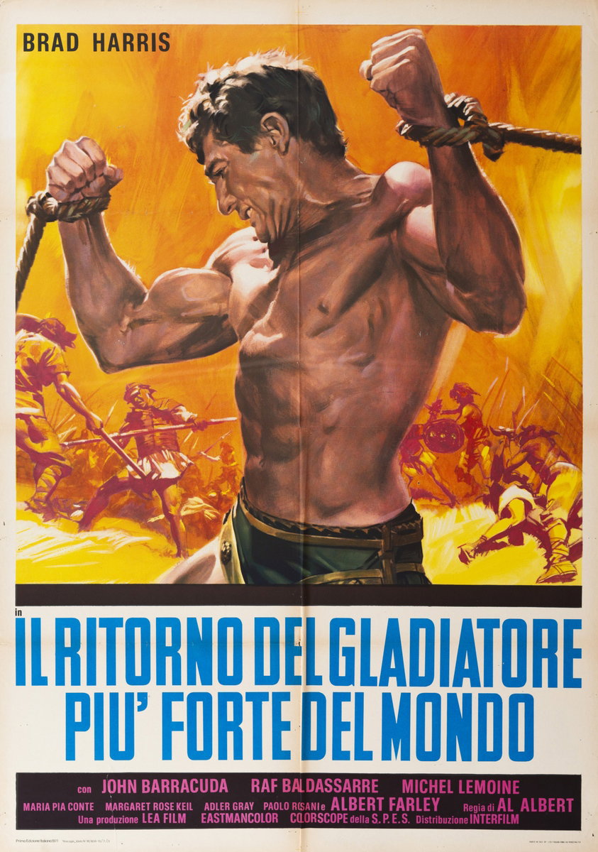 Poster 2 for the film Il ritorno del gladiatore più forte del mondo (1971)