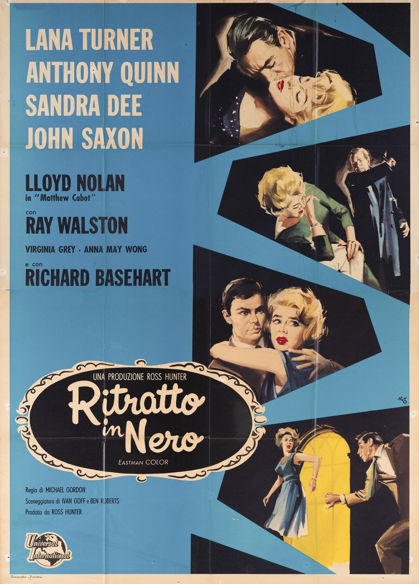 Poster 3 for the film Portrait in Black (1960), painted by Silvano Campeggi (Nano)