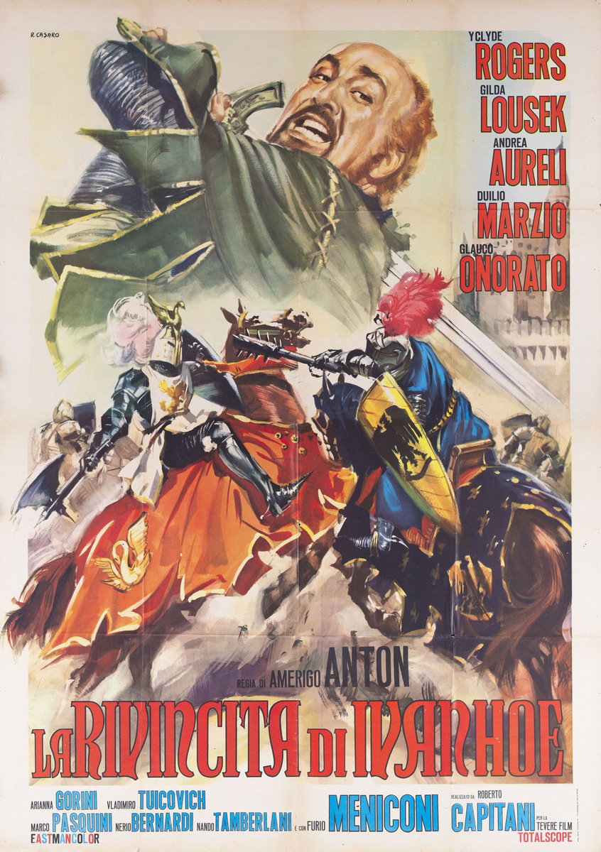 Poster 2 for the film La rivincita di Ivanhoe (1964), painted by Renato Casaro (Renè)