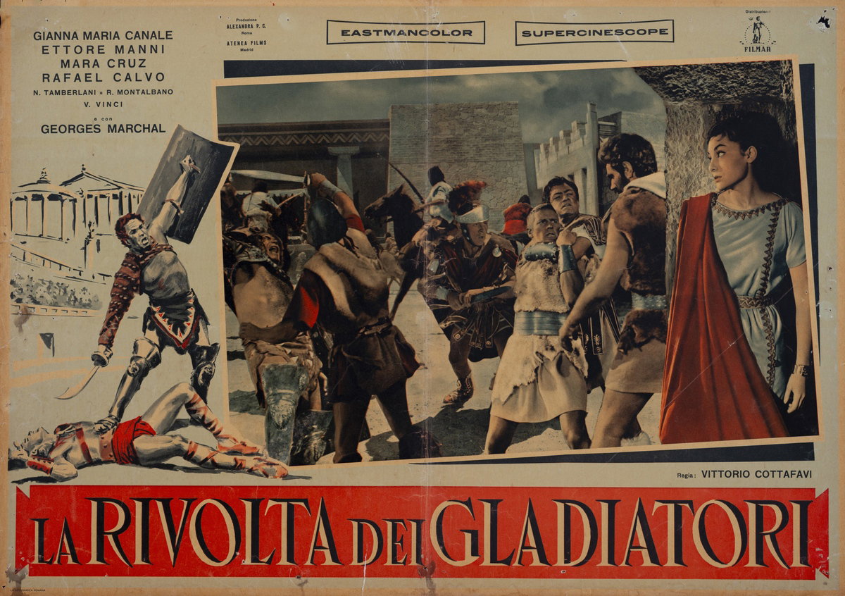 Fotobusta 2 per il film La rivolta dei gladiatori (1958)