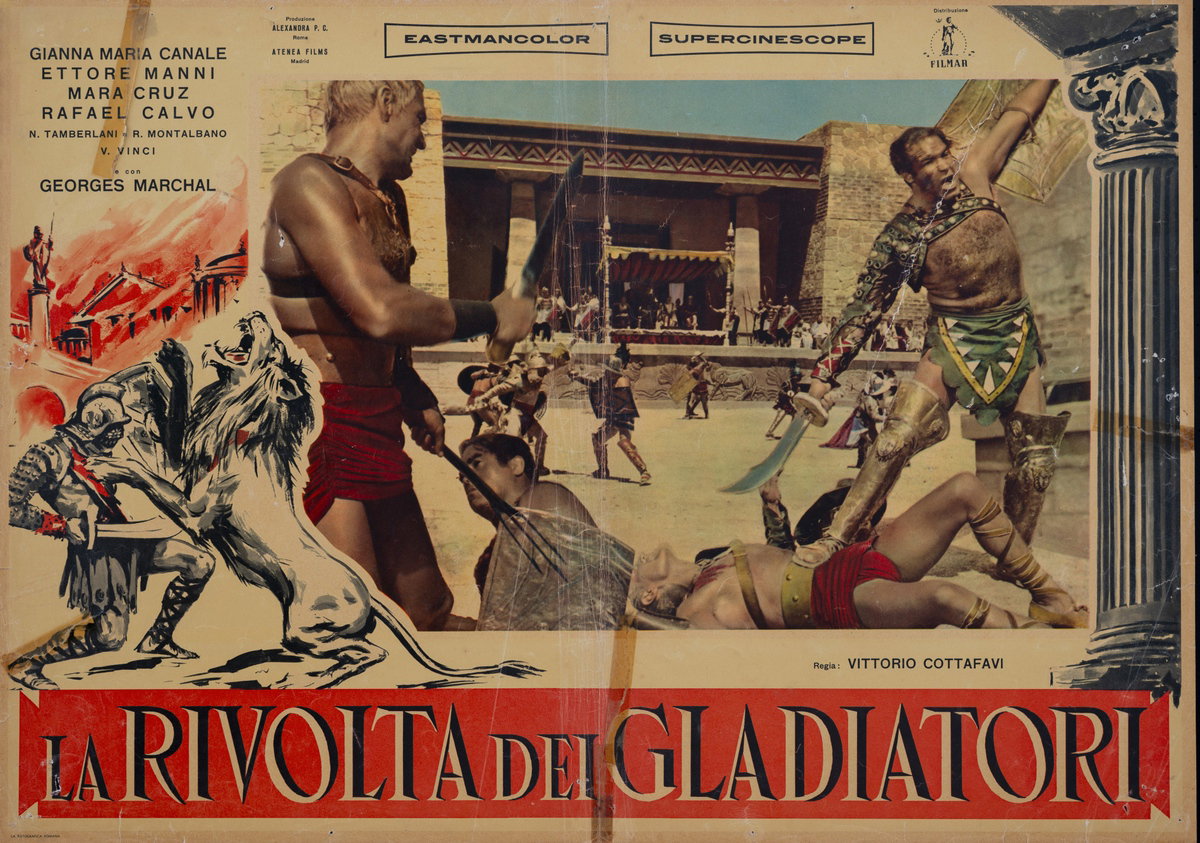 Fotobusta 3 per il film La rivolta dei gladiatori (1958)