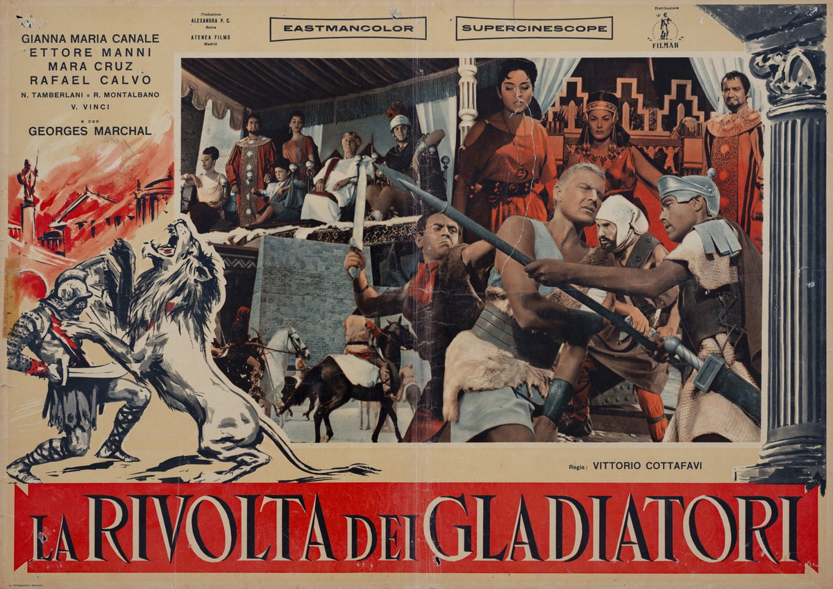 Fotobusta 4 per il film La rivolta dei gladiatori (1958)