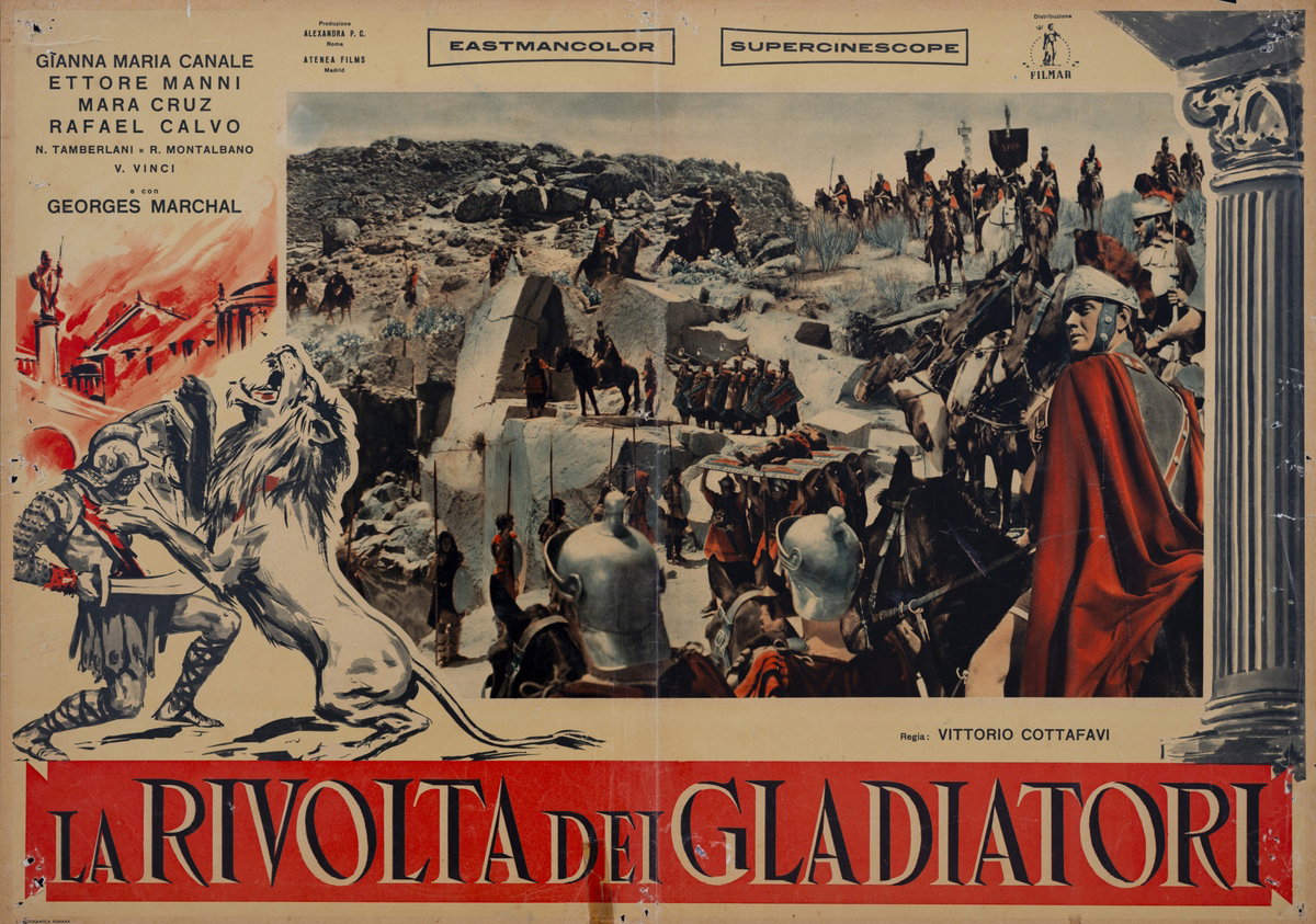Fotobusta 5 per il film La rivolta dei gladiatori (1958)