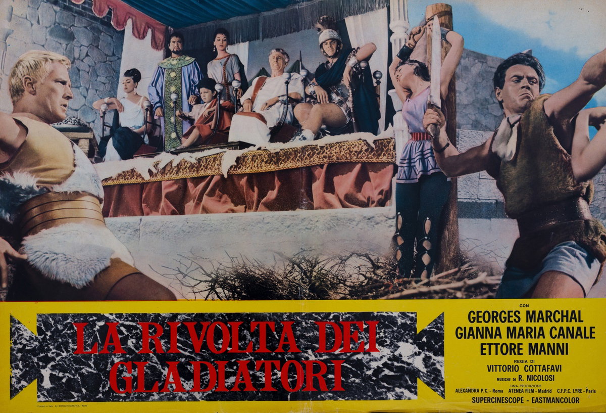 Fotobusta 7 per il film La rivolta dei gladiatori (1958)