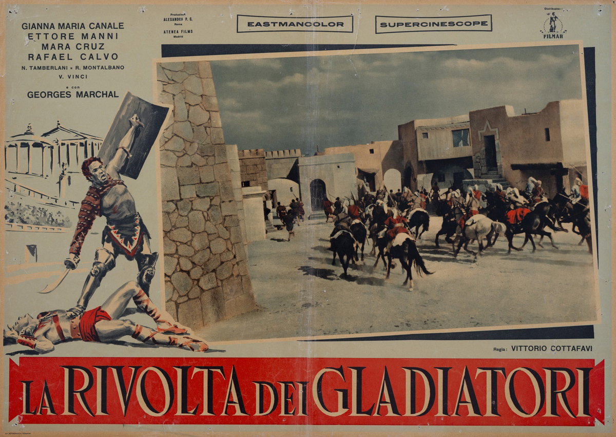Fotobusta 8 per il film La rivolta dei gladiatori (1958)