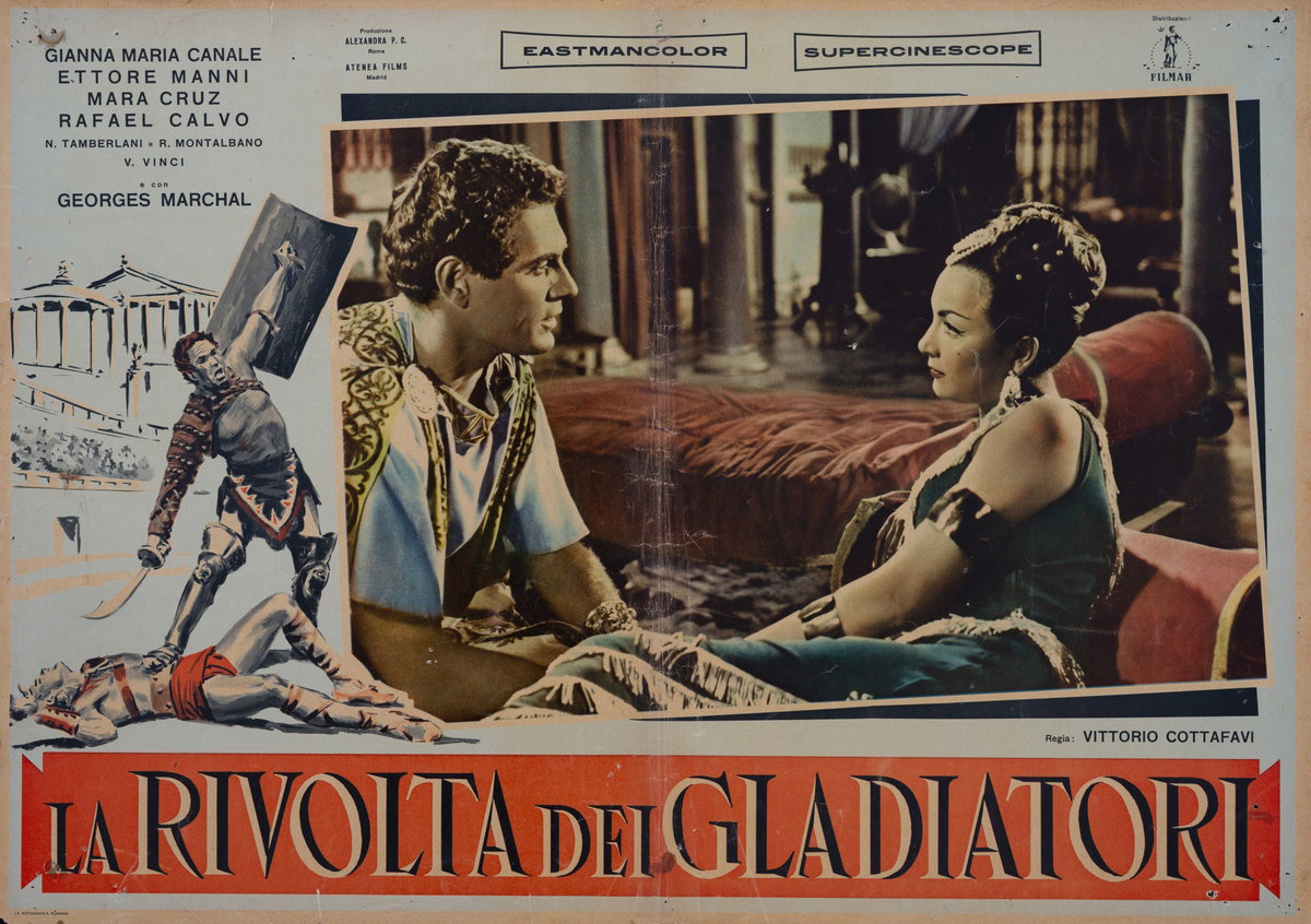Fotobusta 9 per il film La rivolta dei gladiatori (1958)