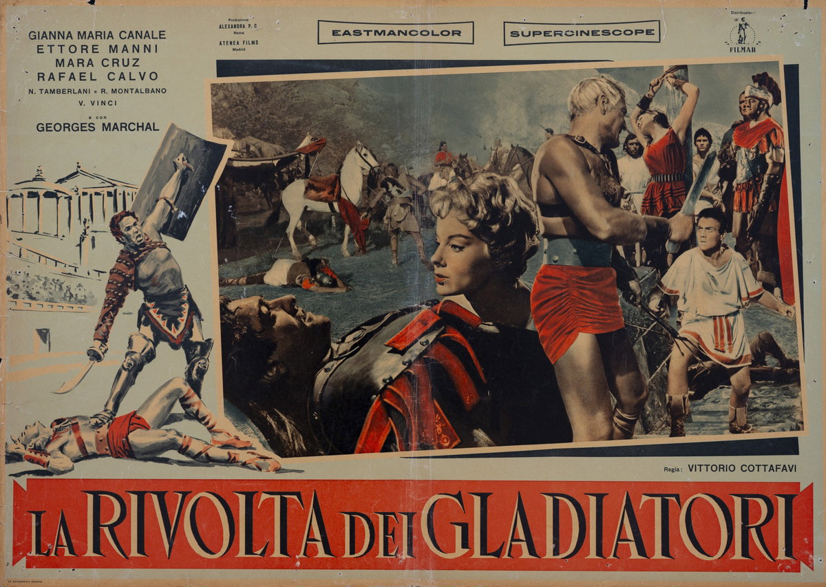 Fotobusta 10 per il film La rivolta dei gladiatori (1958)
