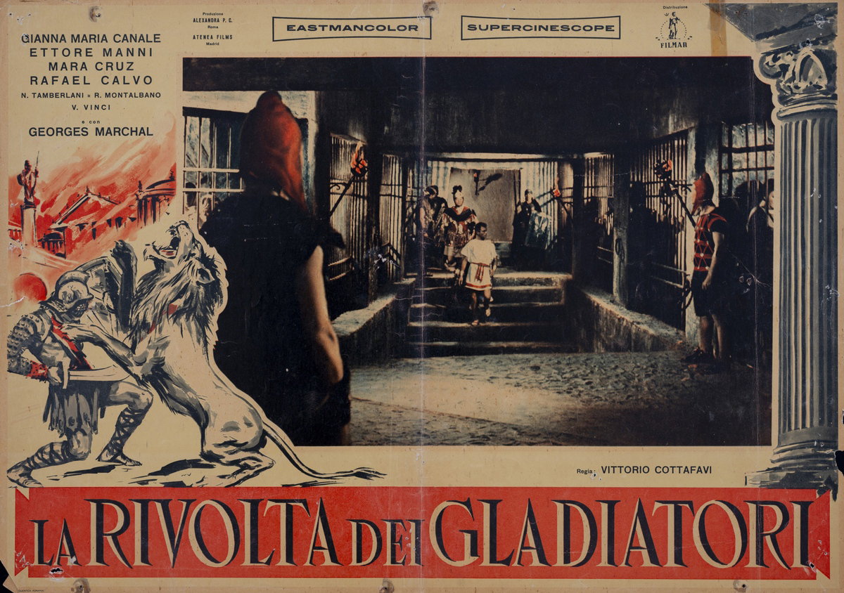 Fotobusta 12 per il film La rivolta dei gladiatori (1958)
