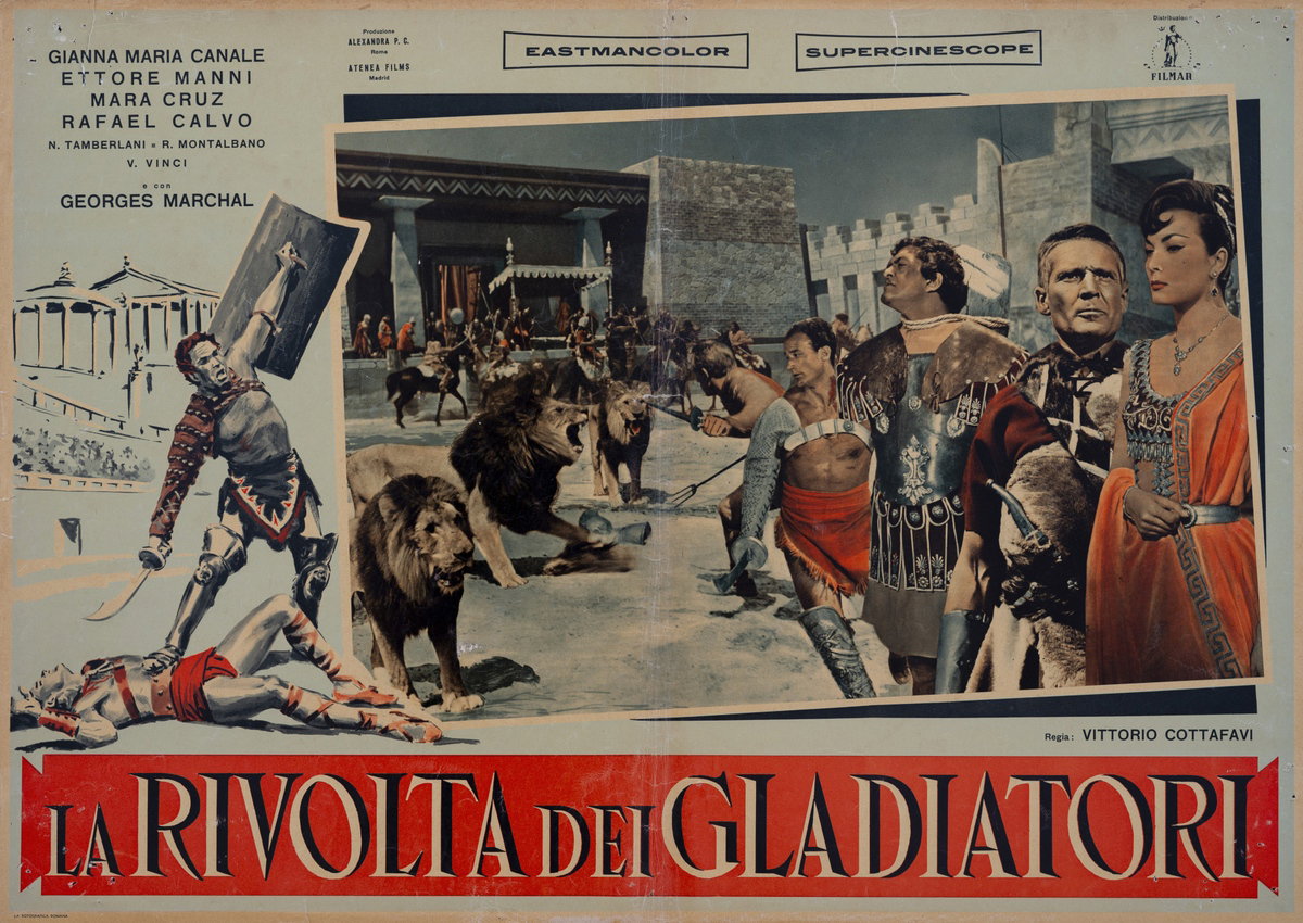 Fotobusta 13 per il film La rivolta dei gladiatori (1958)