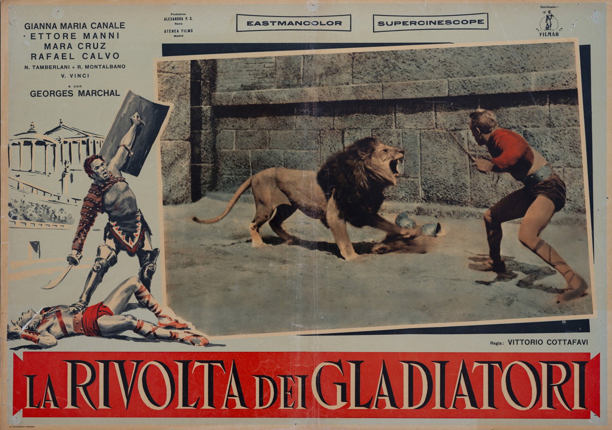 Fotobusta 14 per il film La rivolta dei gladiatori (1958)