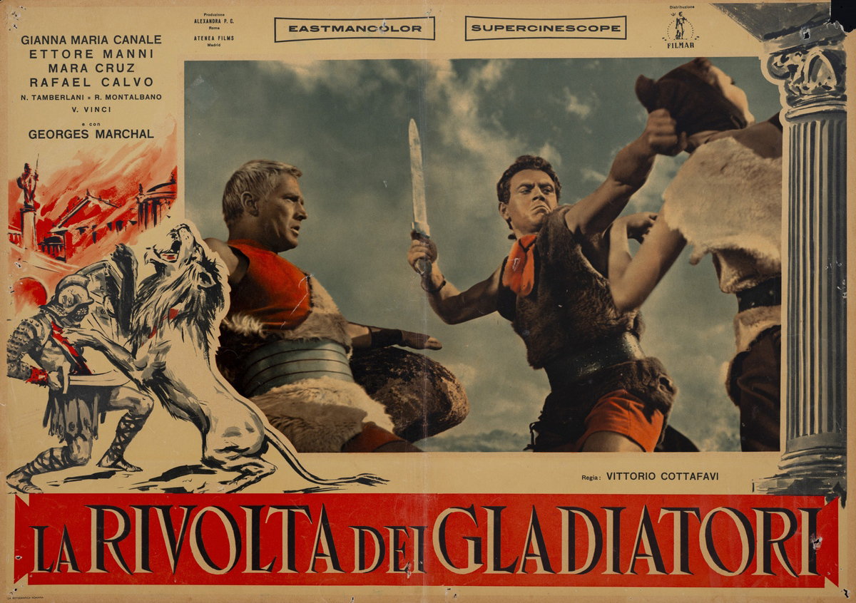 Fotobusta 15 per il film La rivolta dei gladiatori (1958)