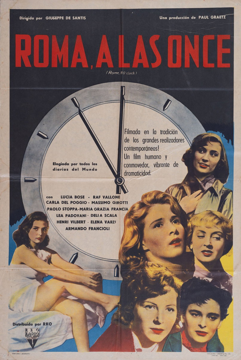 Manifesto 2 per il film Roma, ore 11 (1952)