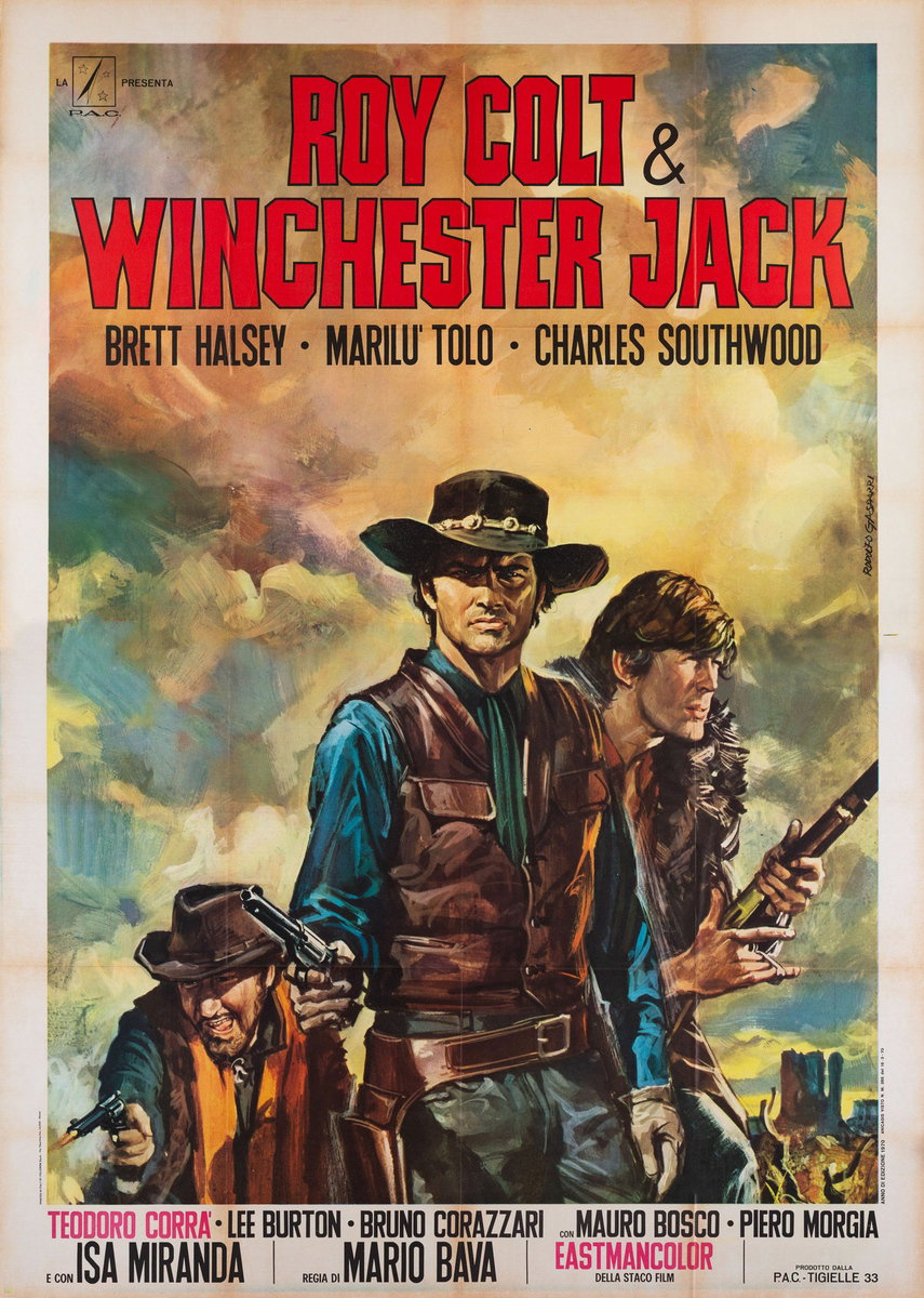 Poster 2 for the film Roy Colt and Winchester Jack (1970), painted by Rodolfo Gasparri