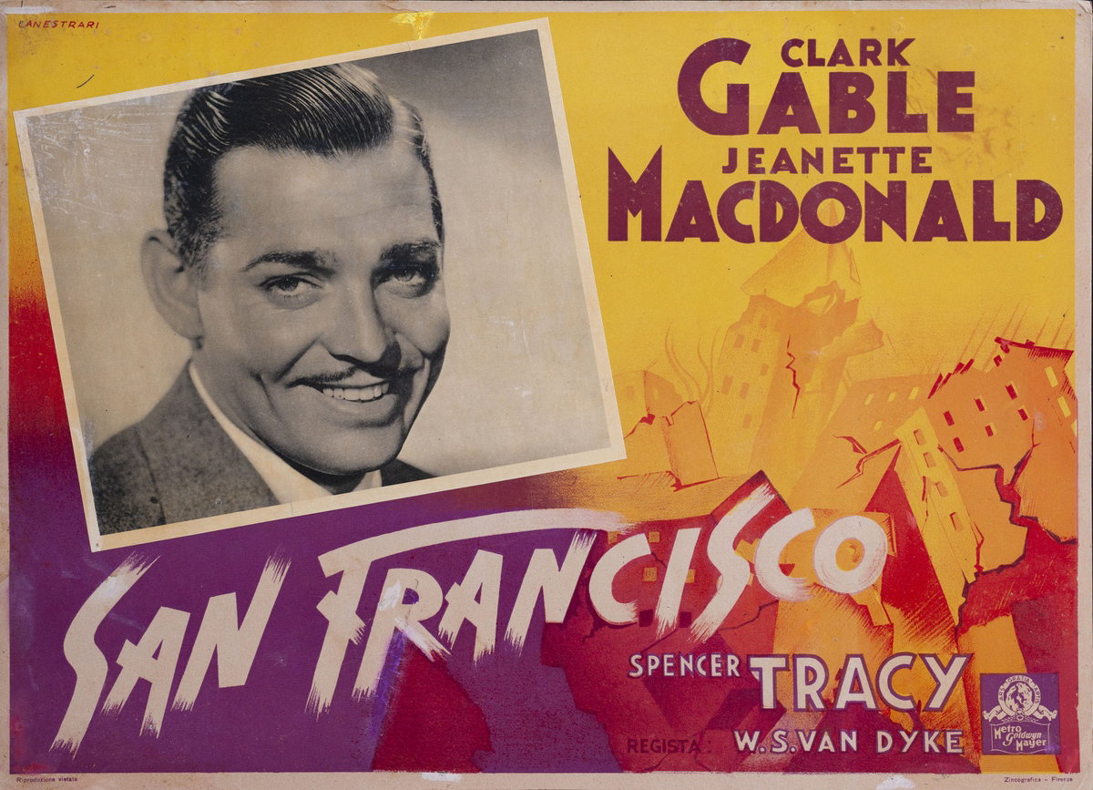 Fotobusta 2 per il film San Francisco (1936), dipinto da Canestrari Giacomo