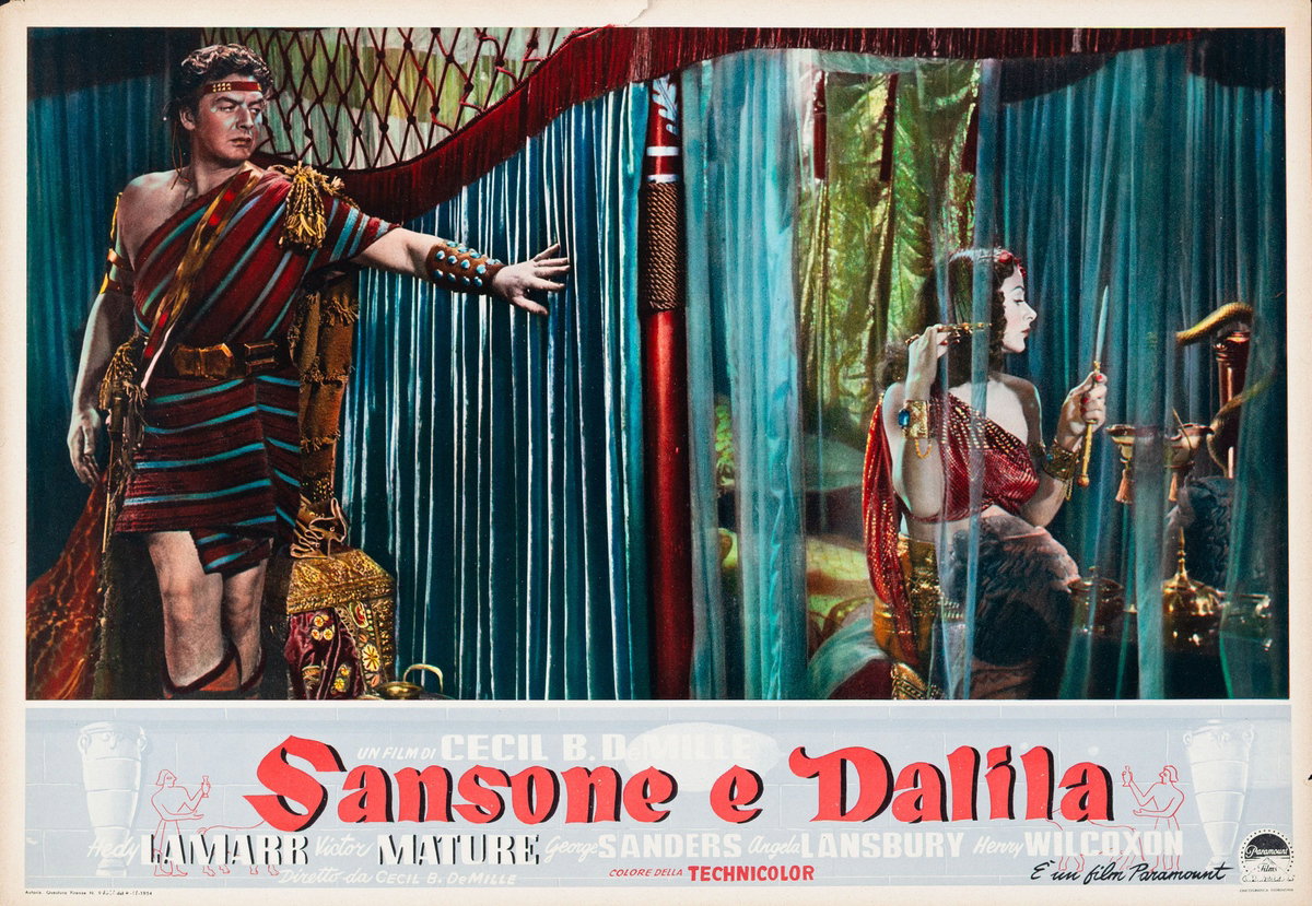 Fotobusta 4 per il film Sansone e Dalila (1949)