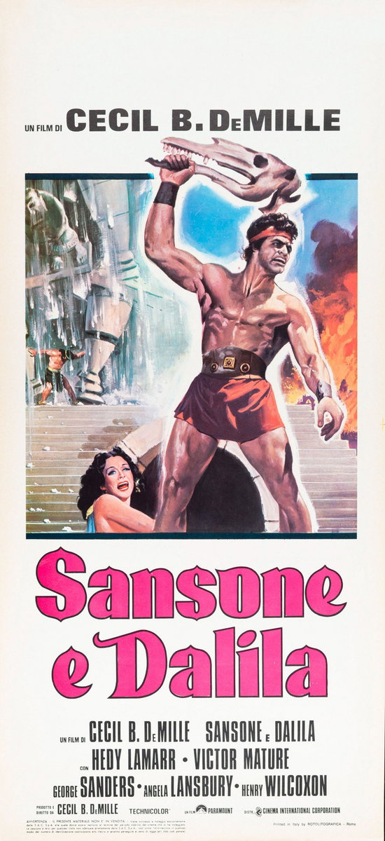Locandina 2 per il film Sansone e Dalila (1949)