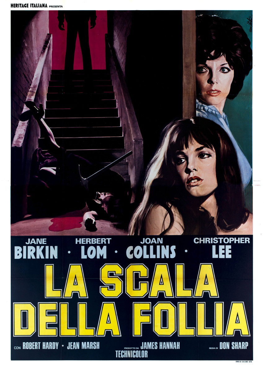 Manifesto 2 per il film La scala della follia (1973), dipinto da Lorenzo Nistri (Enzo)