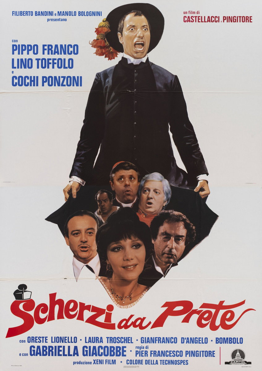 Manifesto 2 per il film Scherzi da prete (1978)
