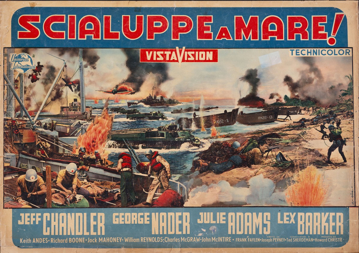 Fotobusta 2 per il film Scialuppe a mare (1956)