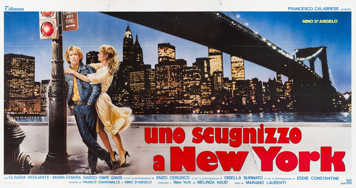 Manifesto 2 per il film Uno scugnizzo a New York (1984), dipinto da Enzo Sciotti