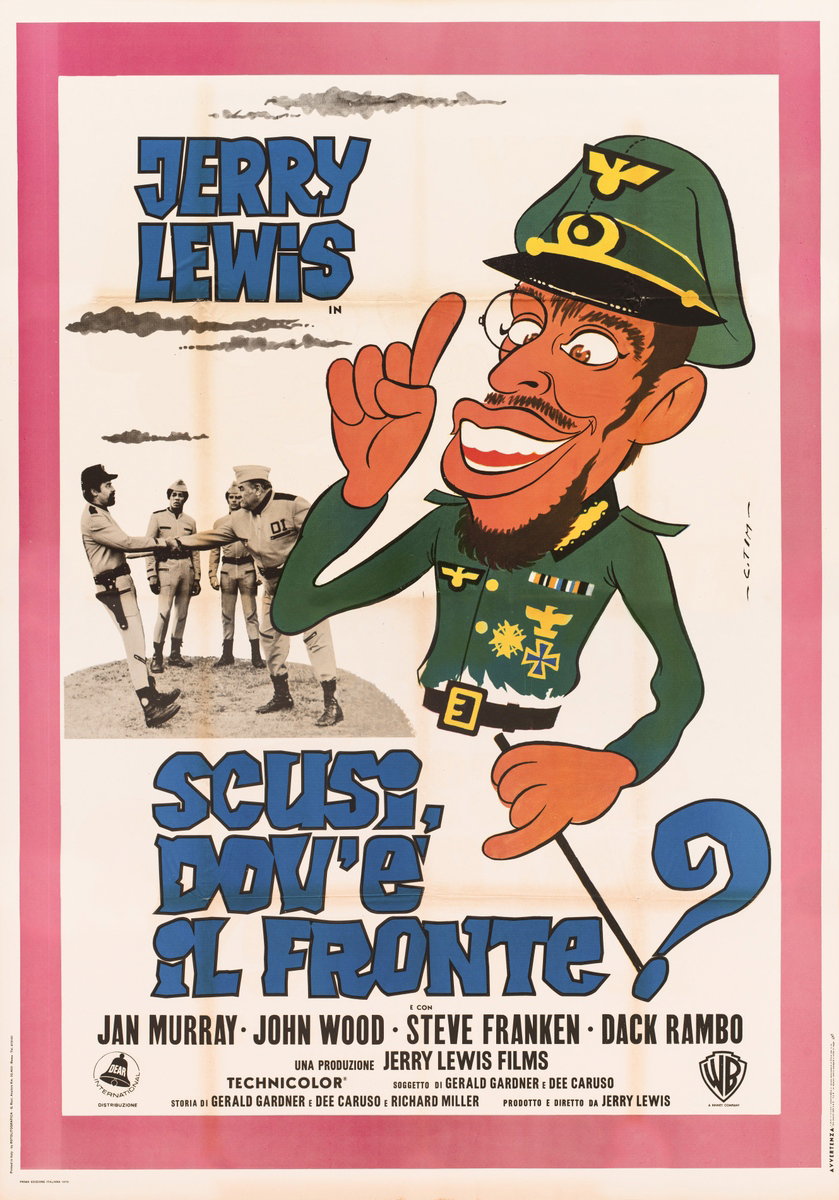 Manifesto 2 per il film Scusi, dov'è il fronte? (1970), dipinto da Timperi (C. Tim)