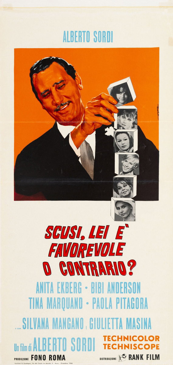 Locandina 3 per il film Scusi, lei è favorevole o contrario? (1966), dipinto da Enrico De Seta