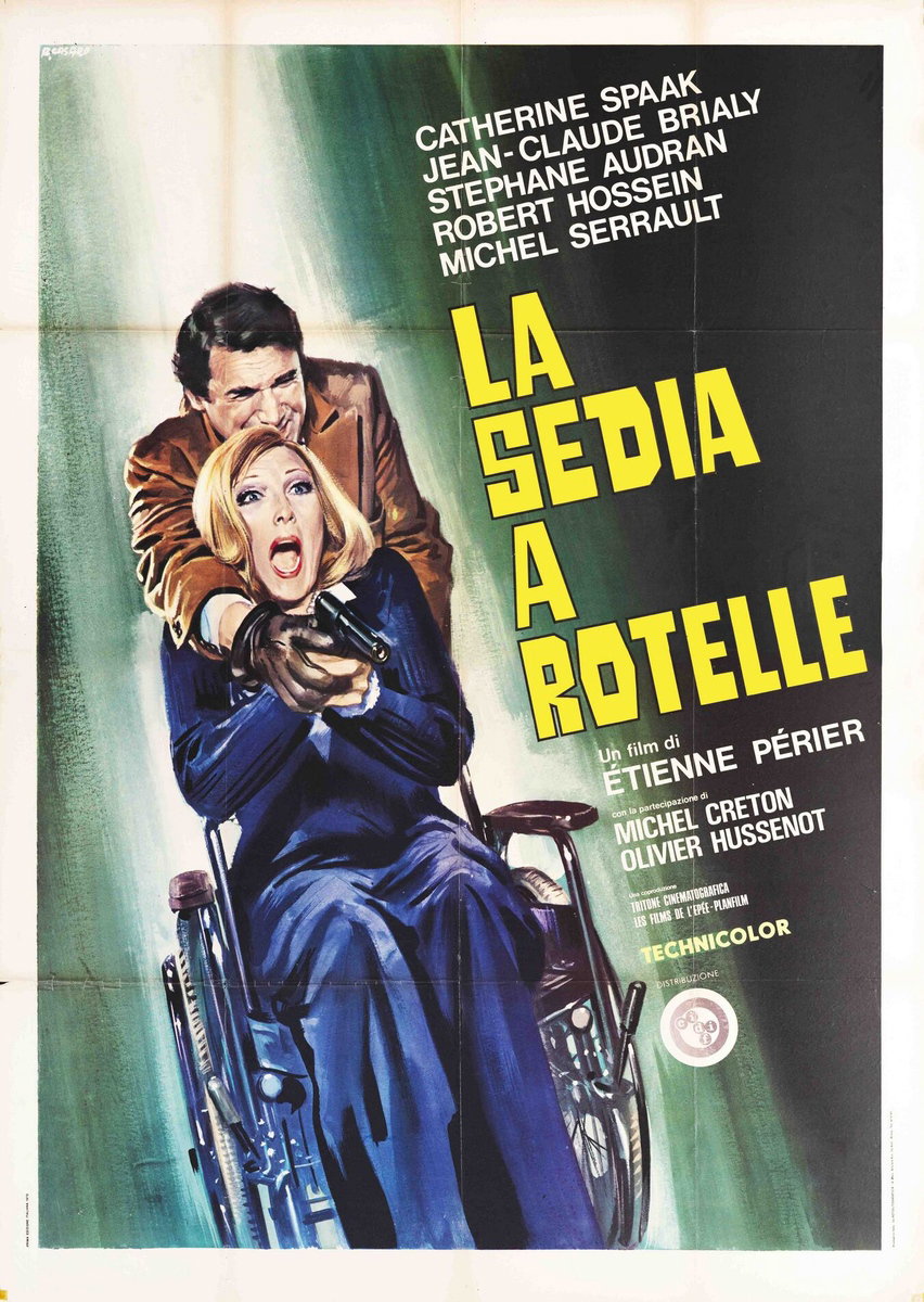 Manifesto 2 per il film La sedia a rotelle (1972), dipinto da Renato Casaro (Renè)
