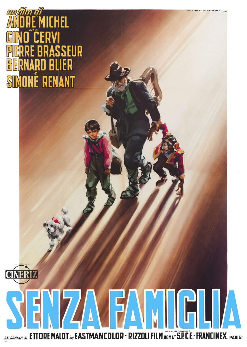 Manifesto 2 per il film Senza famiglia (1958), dipinto da Luigi Martinati