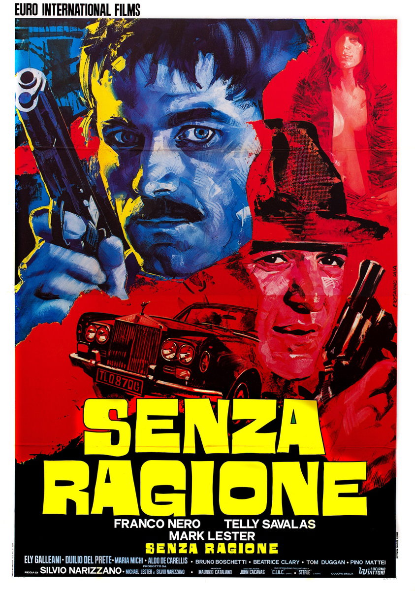 Manifesto 2 per il film Senza ragione (1972), dipinto da Piero Ermanno Iaia