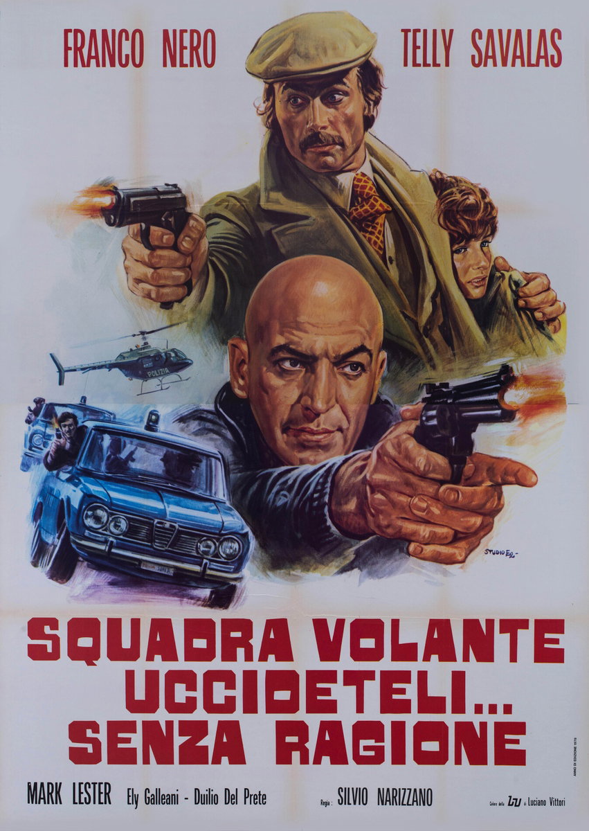 Manifesto 4 per il film Senza ragione (1972), dipinto da Studio E2 (Sciotti-Tarantelli)
