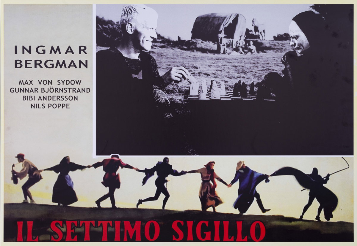 Fotobusta 2 per il film Il settimo sigillo (1957), dipinto da Carlantonio Longi