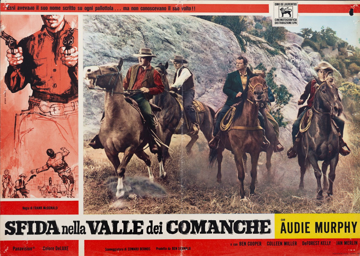 Fotobusta 2 per il film Sfida nella valle dei Comanche (1963), dipinto da Studio Favalli