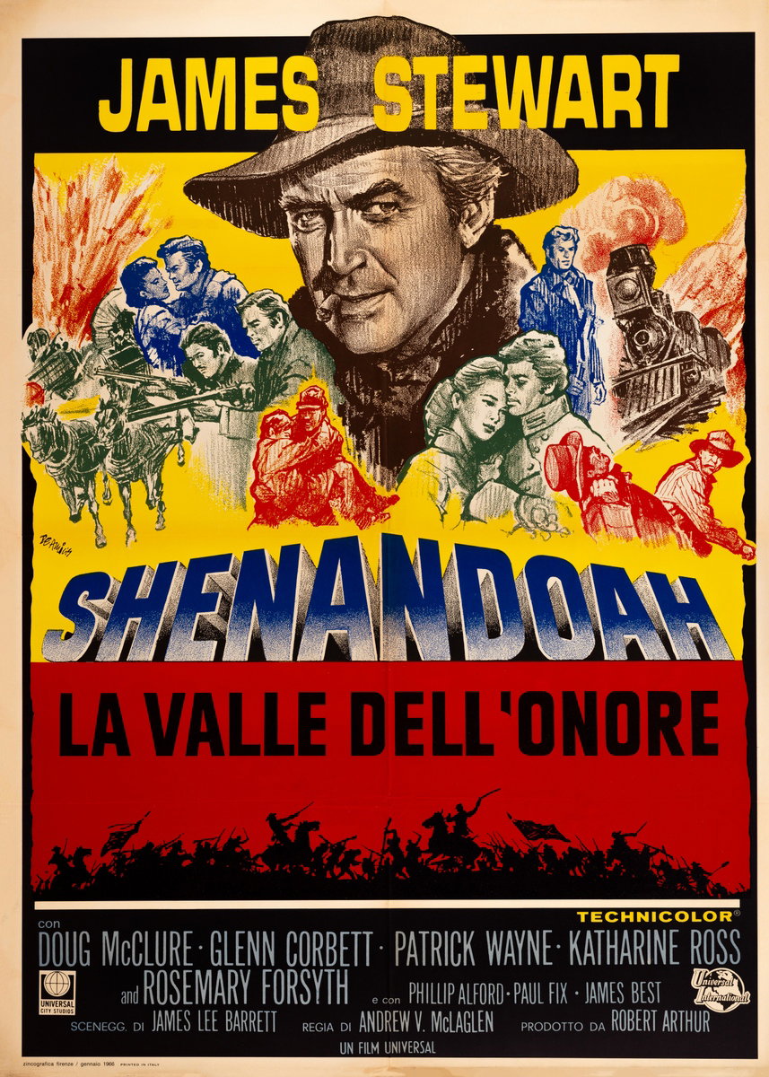 Manifesto 2 per il film Shenandoah - La valle dell'onore (1965)