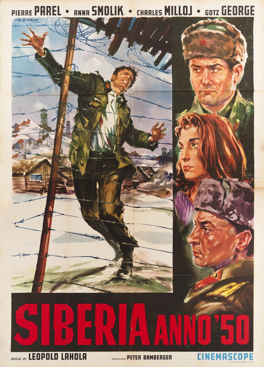 Manifesto 2 per il film Il diavolo suonò la balalaika (1961), dipinto da Giovanni Di Stefano