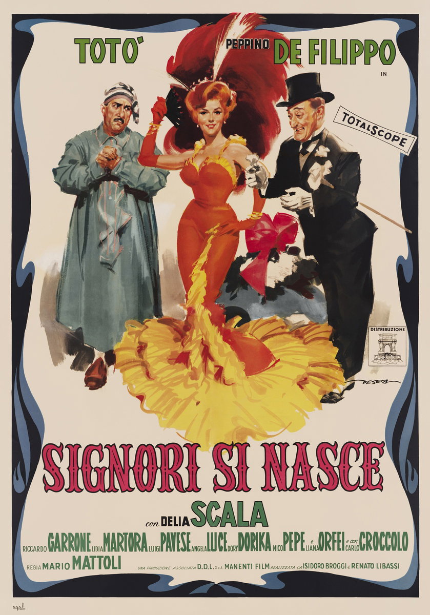 Poster 2 for the film Gentlemen Are Born (1960), painted by Enrico De Seta