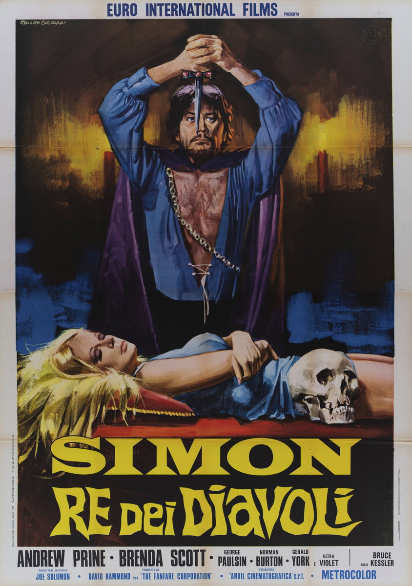 Manifesto 2 per il film Simon re dei diavoli (1971), dipinto da Rodolfo Gasparri
