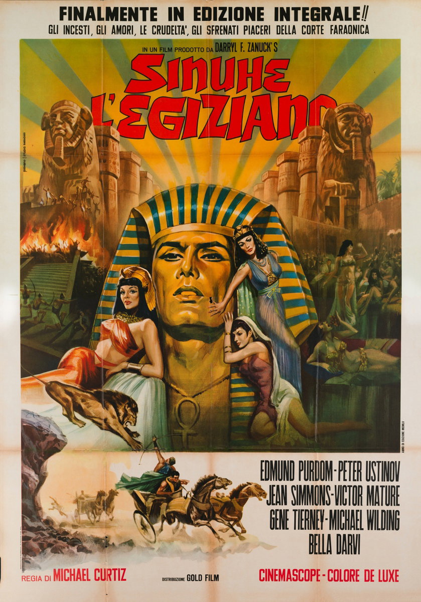 Poster 2 for the film The Egyptian (1954), painted by Mario Piovano