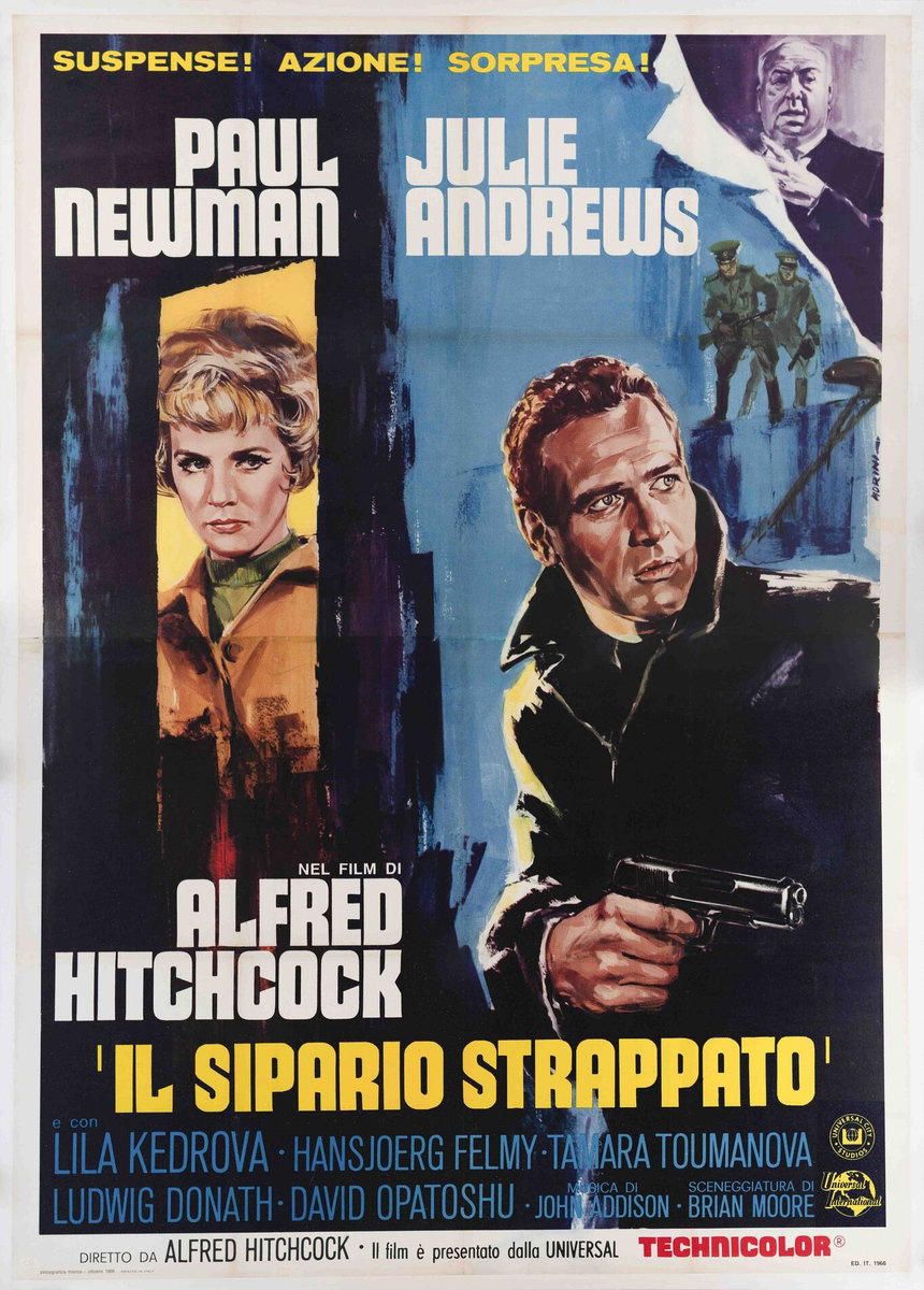 Poster 3 for the film Torn Curtain (1966), painted by Basilio Morini