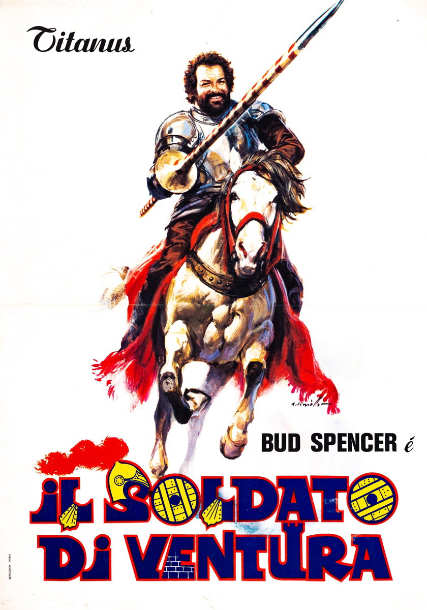 Manifesto 2 per il film Il soldato di ventura (1976), dipinto da Averardo Ciriello