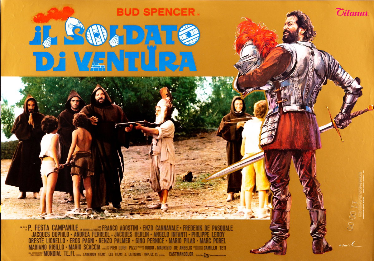 Lobby Card 3 for the film Soldier of Fortune (1976), painted by Averardo Ciriello