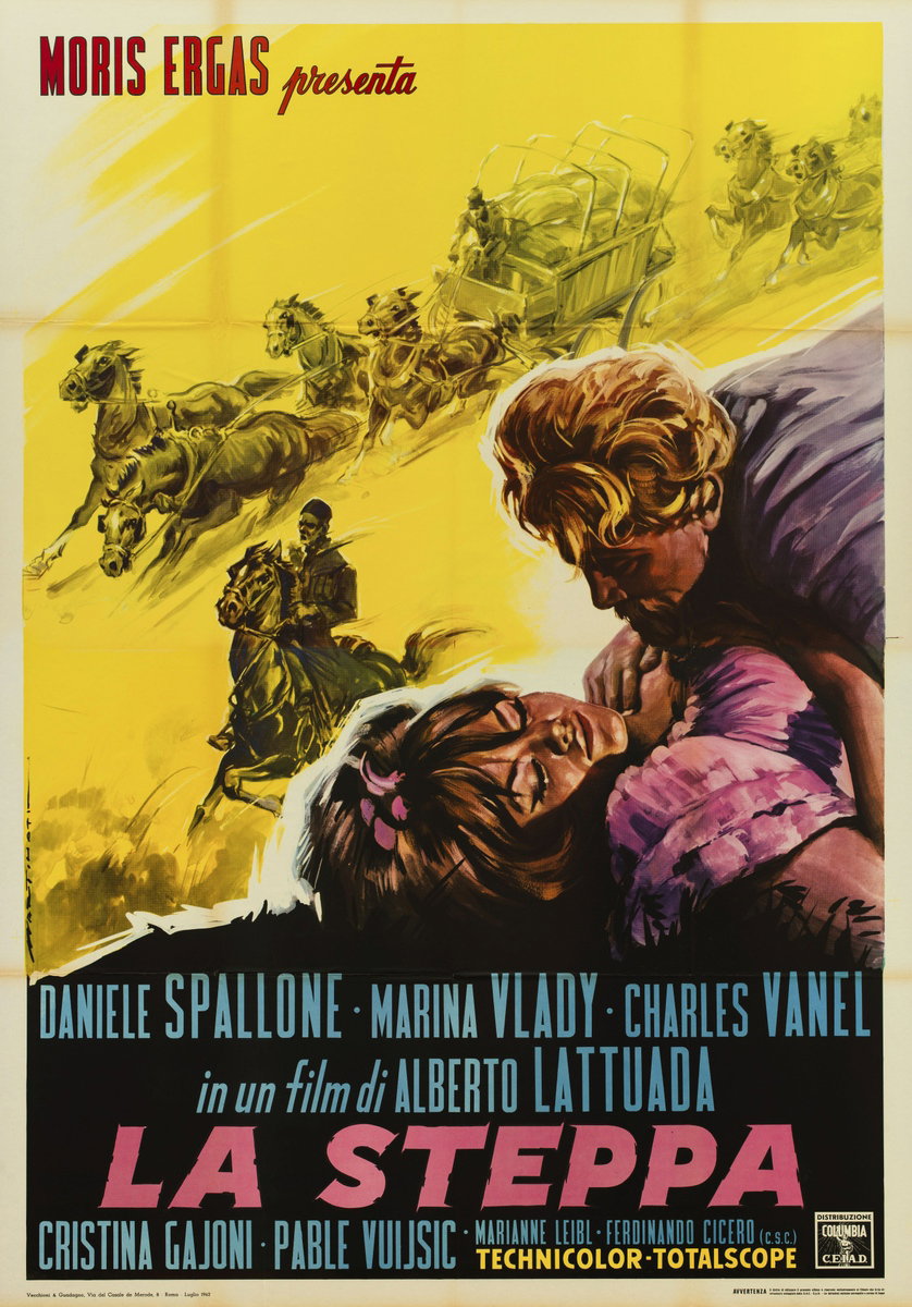 Manifesto 2 per il film La steppa (1962), dipinto da Luigi Martinati
