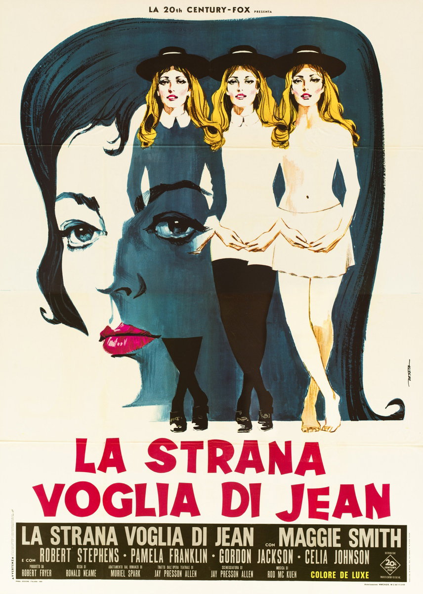 Manifesto 2 per il film La strana voglia di Jean (1969), dipinto da Roberto De Seta (Bob)