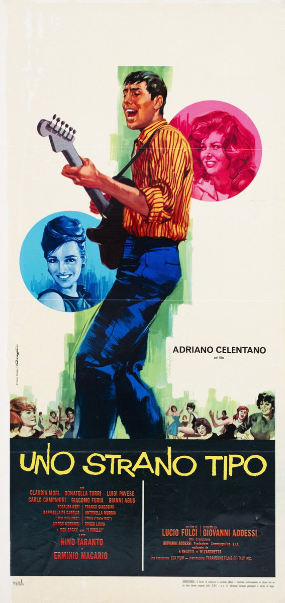 Locandina 2 per il film Uno strano tipo (1963), dipinto da Rodolfo Valcarenghi