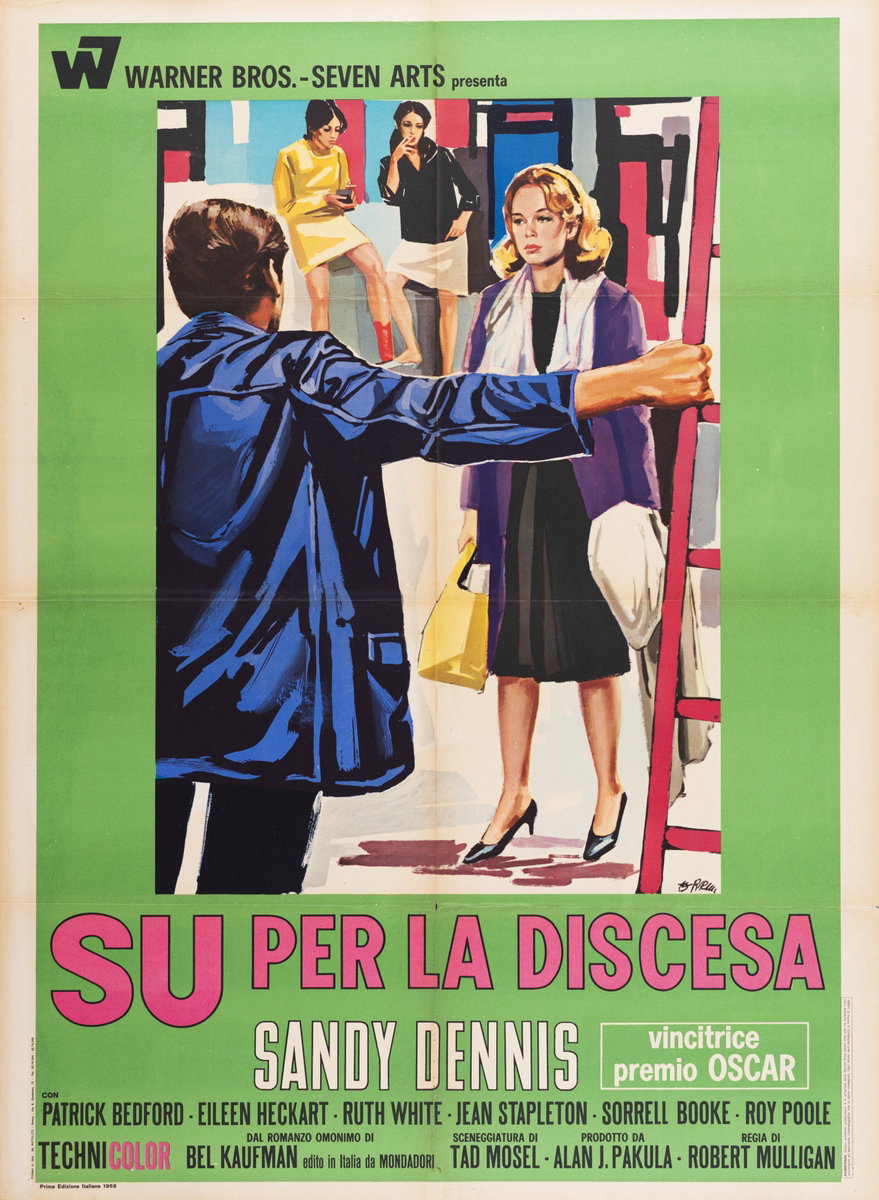 Manifesto 2 per il film Su per la discesa (1967), dipinto da Ercole Brini