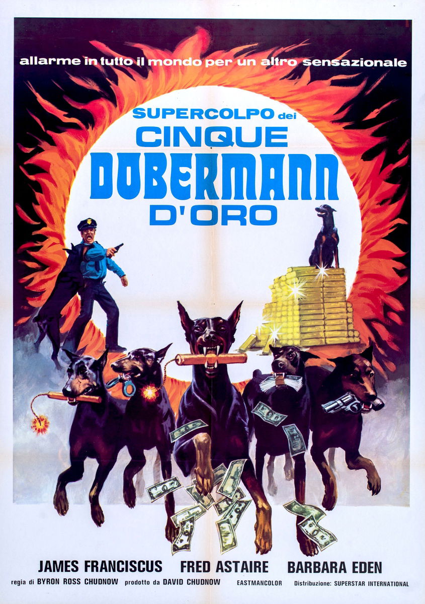 Supercolpo dei cinque dobermann d'oro - Manifesto 1