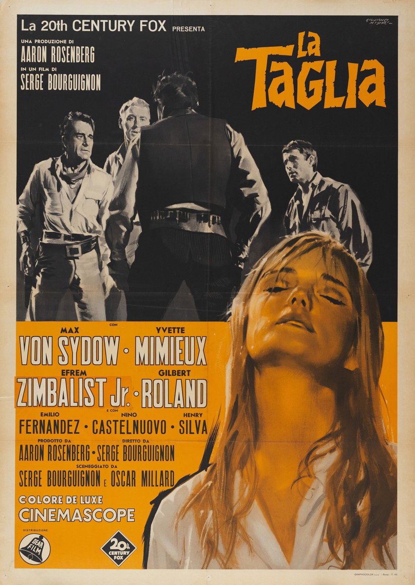 Manifesto 2 per il film La taglia (1965), dipinto da Giuliano Nistri