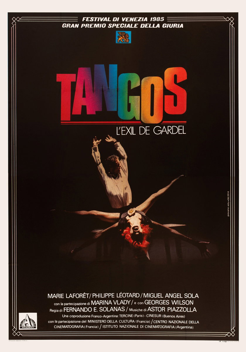 Poster 2 for the film Tangos, the Exile of Gardel (1985), painted by Mario Piovano