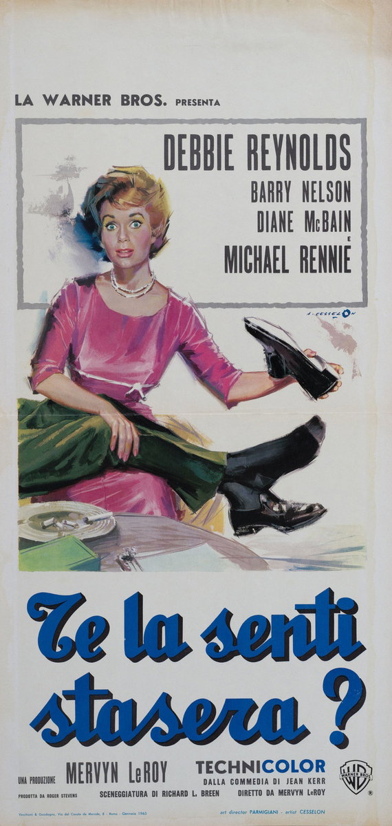 Locandina 2 for the film Mary, Mary (1963), painted by Angelo Cesselon