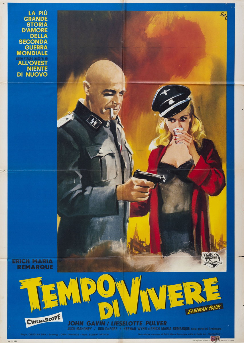 Manifesto 3 per il film Tempo di vivere (1958), dipinto da Silvano Campeggi (Nano)