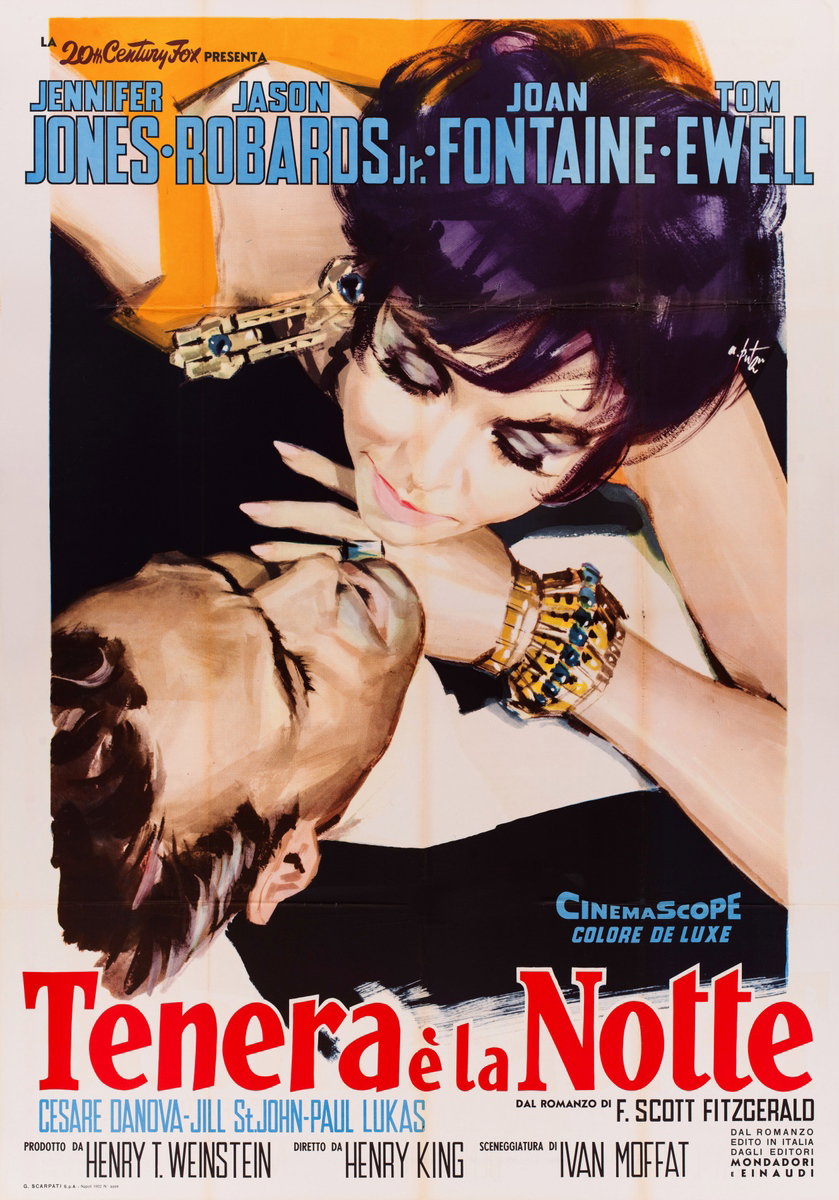 Manifesto 2 per il film Tenera è la notte (1962), dipinto da Arnaldo Putzu